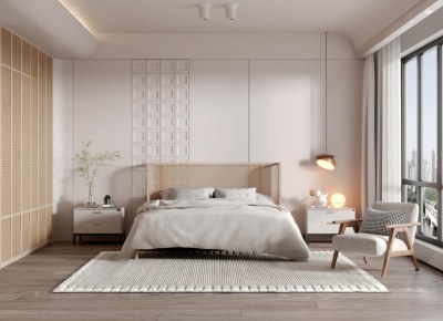 侘寂风卧室3D模型下载